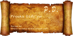 Proska Diána névjegykártya